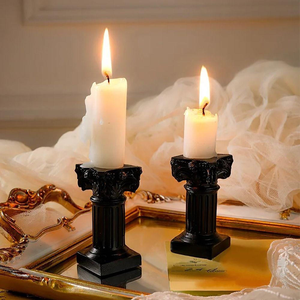 1Pcs Greek Column Statue Pedestal Indoor Home Dinning Room Candlestick Stand Durable Roman Pillar