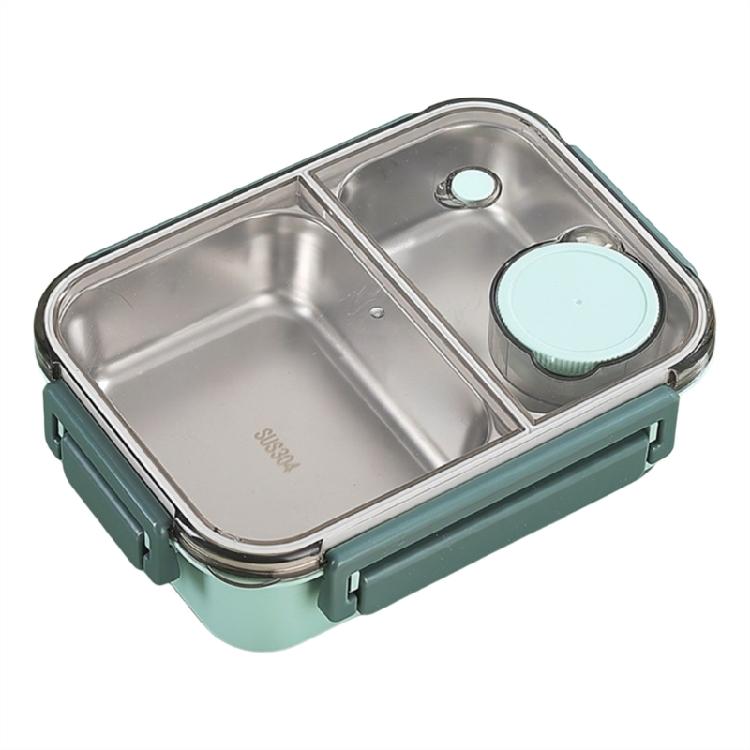 Food Container Portable 304 Stainless Steel Lunch Box for Students and Professionals Outdoor Meal Dinnerware Tool