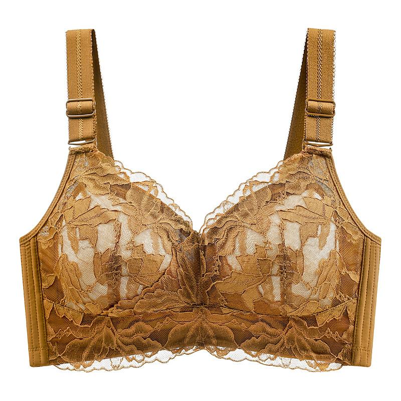Large Size Lingerie Women's Collection Accessory Breast Anti Sagging Adjustable Bra Thin Bra No Steel Ring Bra