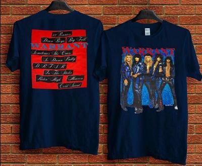 Vintage 80s Warrant 80's DRFSR Concert Tour 1989 T-Shirt Mens Womens Tees Top, Size S-4XL