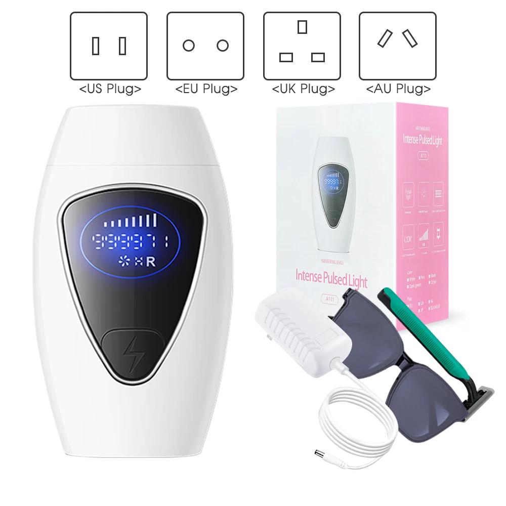 999 990 záblesků IPL laserový epilátor LCD displej 8 úrovní manuální/automatické režimy tělo pubické bikiny laserová epilace pro ženy holicí strojek