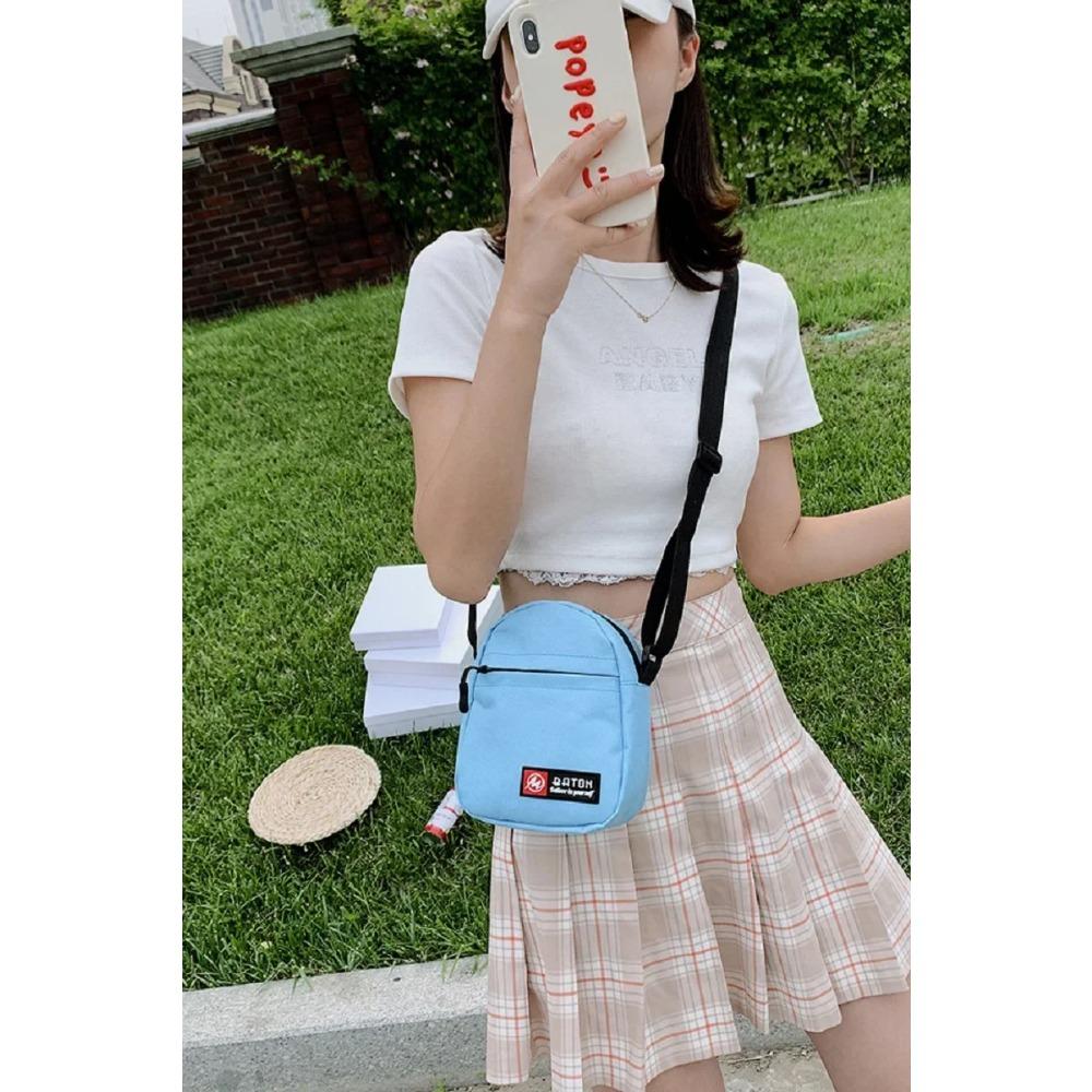Mobile Canvas Bag Fashion Crossbody Women's Bag Females Student Versatile Small Crossody Bag Outdoor Sports Mini Small Bag
