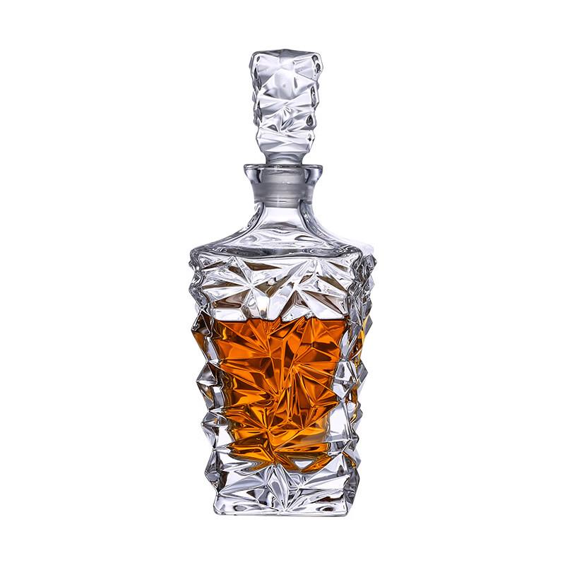 Carved Glass Whiskey Decanter