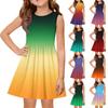 Robe d'été princesse pour filles - Robe avec empiècement débardeur coupe évasée