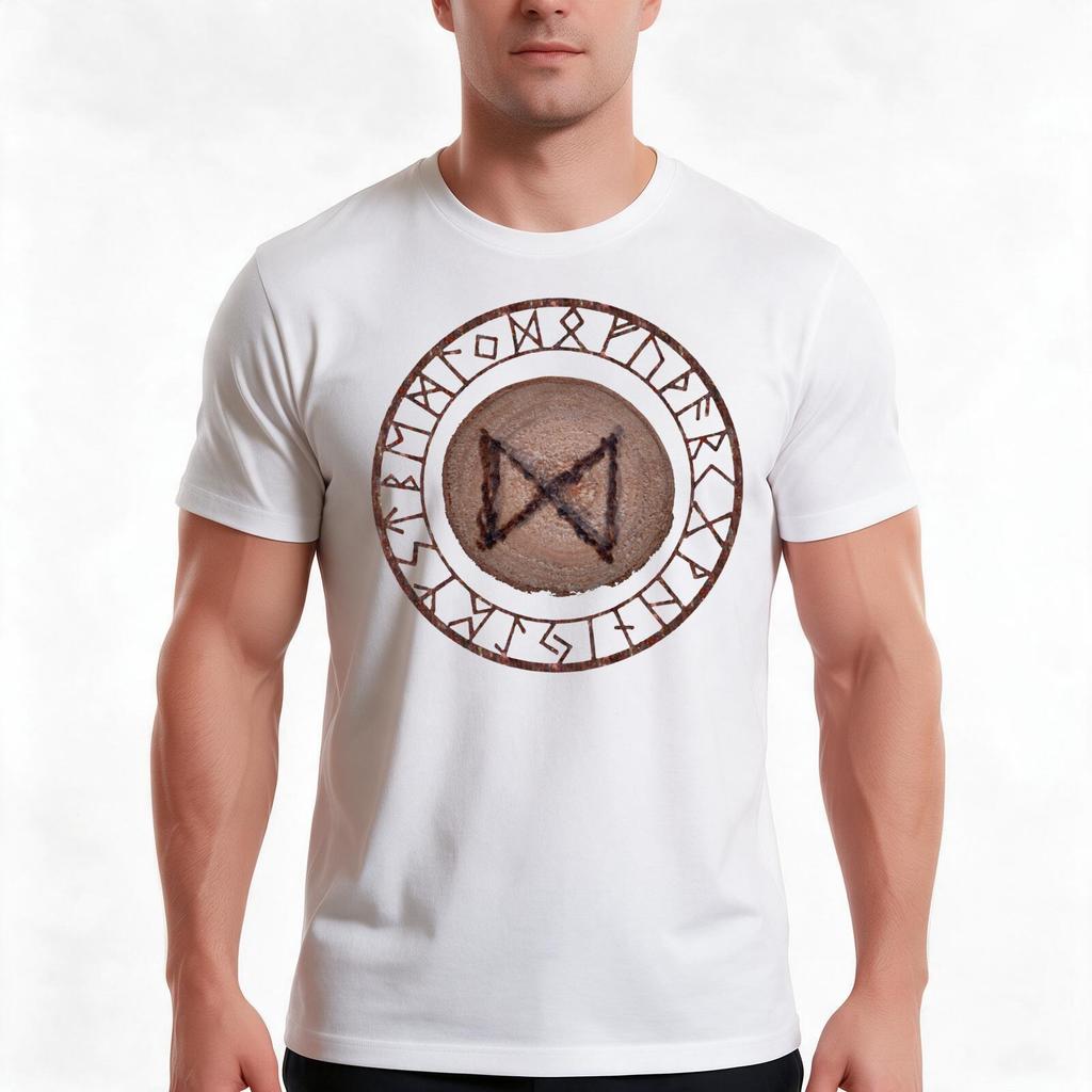 Dagaz Elder Futhark Rune Tshirt Summer Casual Cotton Tee Oversized Streetwear Tops Vintage Graphic Print Unisex Unisex Unisex