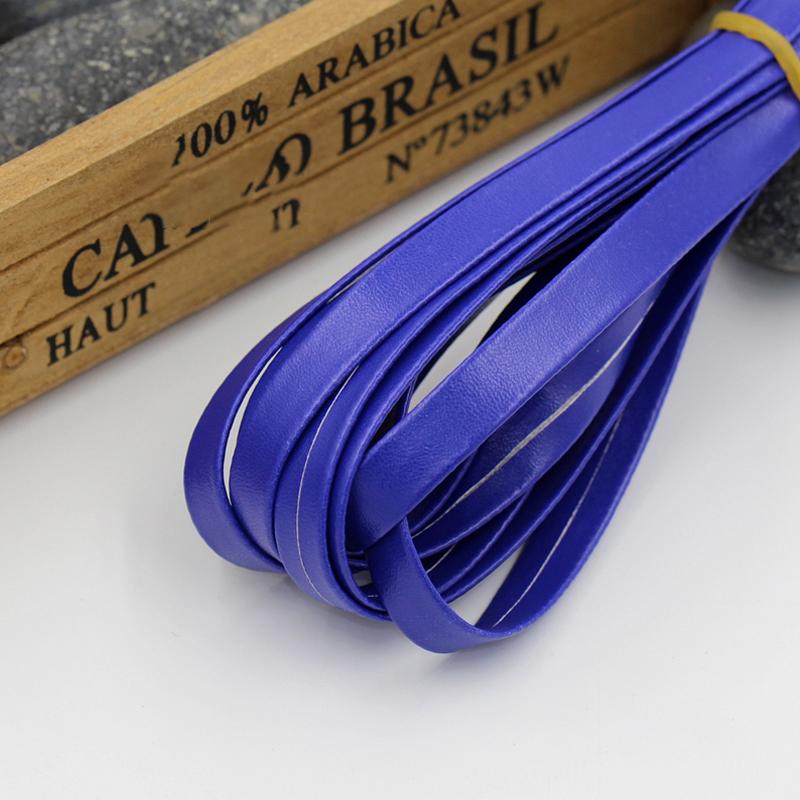 3 Metri Similpelle PU Nastro Sbieco 10mm Cucito Piping DIY Artigianato Patchwork Tappezzeria Tessile Nastro PU Guarnizione