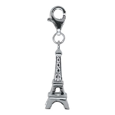 [Q4892] - Silver Charm Pendant 'Eiffel Tower' Silver (rhodium-plated) - 20x8 Mm