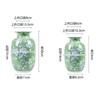 Chinese Blue and White Porcelain Ceramic Vase Colored Handmade Rose Ceramic Jar Flower Vase Flowerpot Home Decoration
