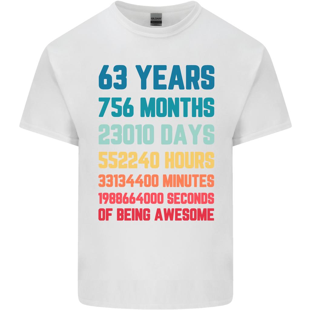63rd Birthday 63 Year Old Unisexs Light Cotton TShirt