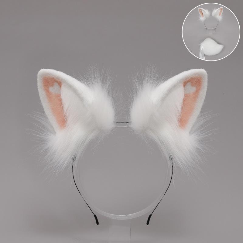 Two-dimensional rabbit ears, animal ears, headbands, comics props, Japanese plush rabbit ears, rabbit tail set