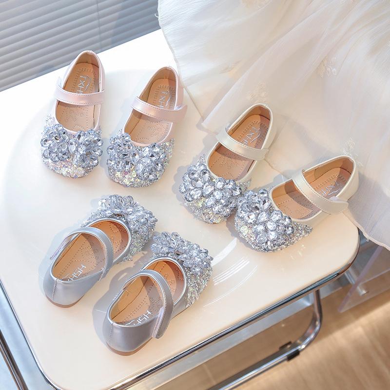 Fashion Girls Princess Shoes with Sparkling Rhinestones Spring Fall Daily Baby Girl Shoes