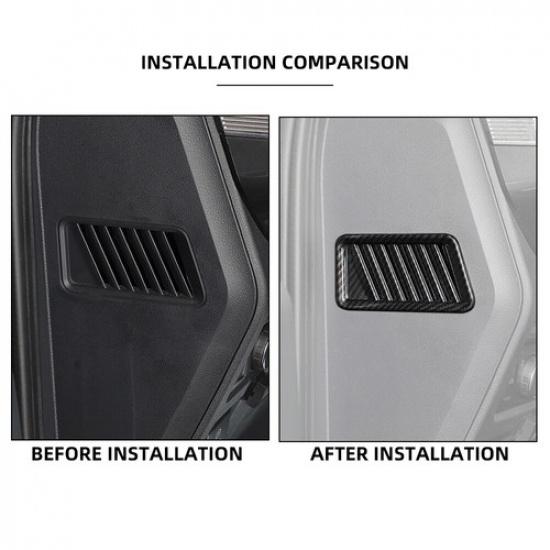 Dashboard Side Air Vent Outlet Cover Trim Bezels For Ford F150 +Carbon Fiber