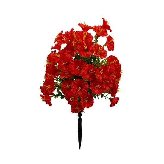 

1/2Pcs Artificial Morning Glory Garden Stake UV Resistant Fake Flower Spike Wedding Party Indoor Outdoor Garden Wall Faux Flower Decoration 1pc G