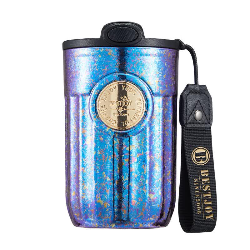 FUGUANG Shi Xi Pure Titanium Double-Drink Insulated Travel Mug 420ml