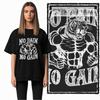 Coolmind Z1063 100% Cotton No Pain No Gain Tiger Exclusive Graphic Men T Shirt Cotton Men Tshirt for Men Tee Shirt