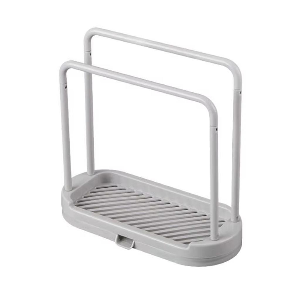 

Hollow Design Sink Towel Drain Stand Detachable Sink Sponge Storage Rack Countertop Placement серый