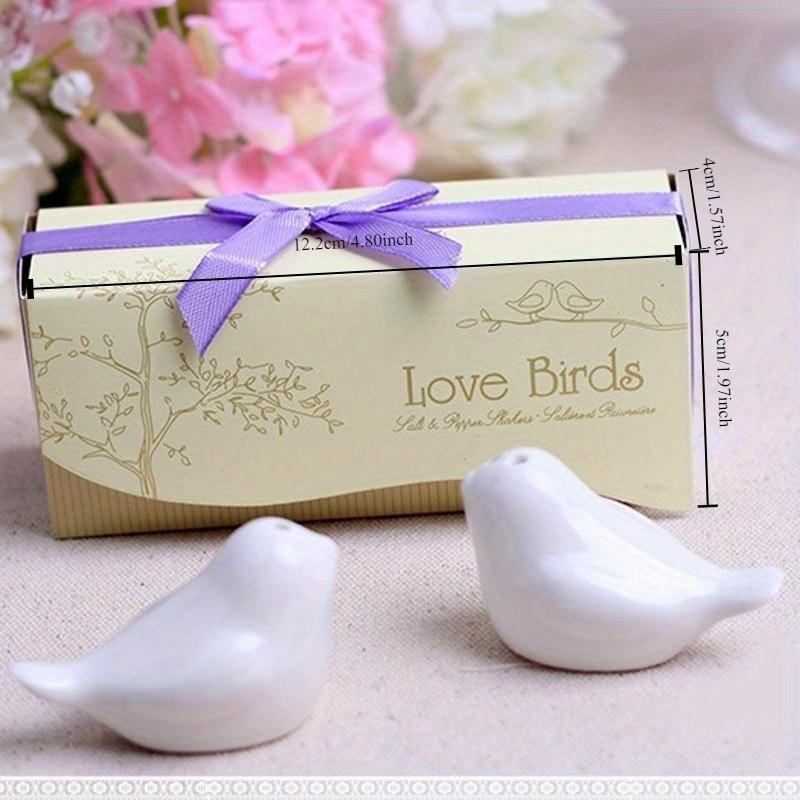 

«Набор из 2 изысканных керамических шейкеров Love Birds – очаровательные баночки для специй в винтажном стиле для восхитительной кухни и душевных подарков»