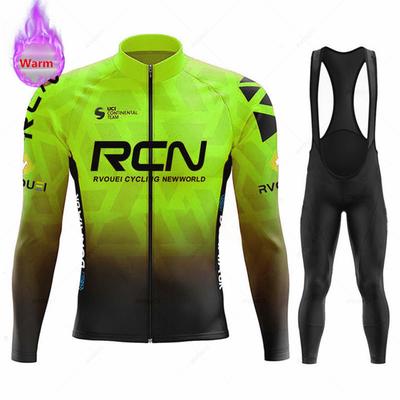 2023 Rcn Winter Cycling Jersey Set Outdoor Thermal Fleece Bicicleta Clothing Road Bike Shirt MTB Bicycle Uniform Ropa Ciclismo