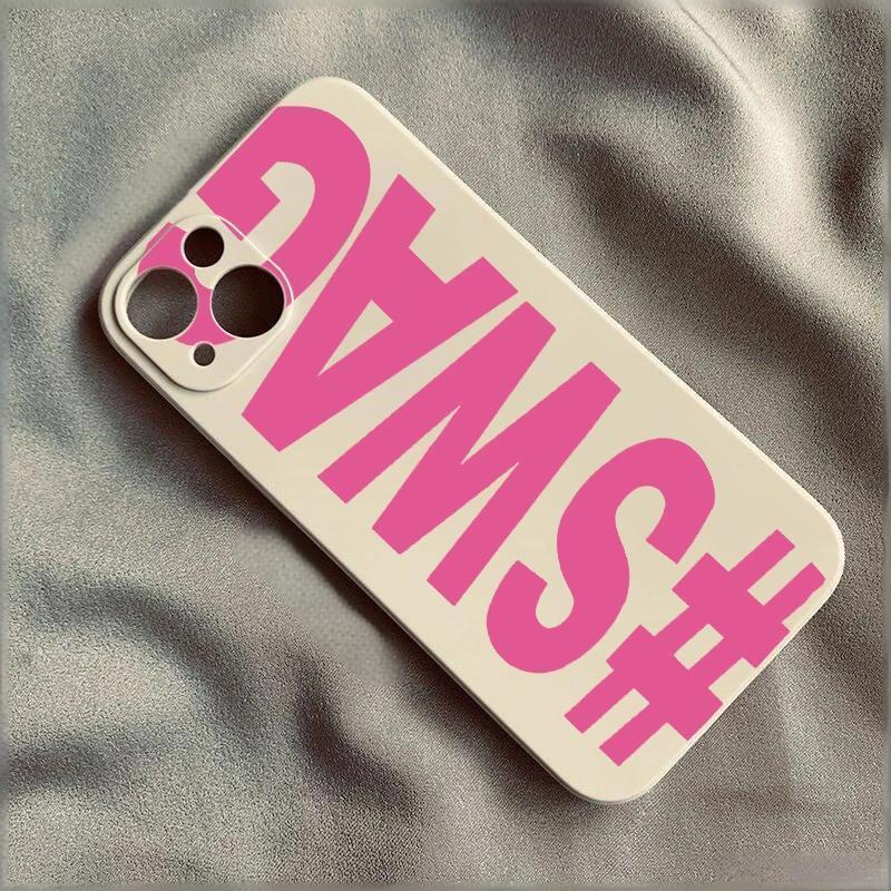 Custodia per Telefono Lettere Inglesi SWAG Per iPhone 17 16 15 11 12 14 13 Pro Max Mini XS XR 7 Plus 17E Cover in Silicone Antiurto Fundas