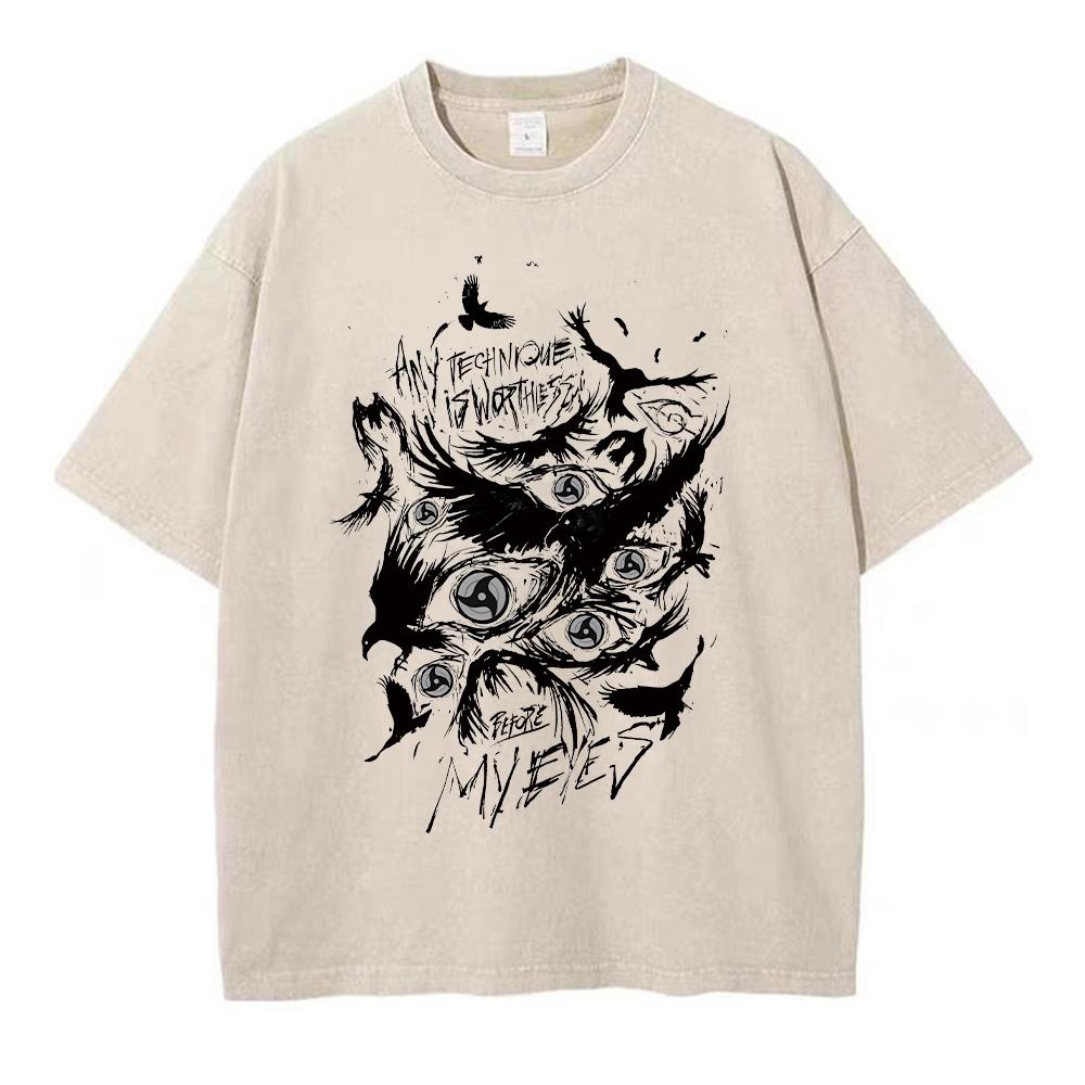 Hip Hop Men Streetwear Vintage Washed T-Shirt Anime Graphic T Shirt Men Harajuku Cotton Casual Short Sleeve Loose Vintage Tops
