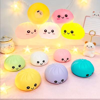 Bunte Dumpling Quetschtiere Nachtlicht Elektronisches Leuchtendes Spielzeug Warmes Licht Atmosphären Dekoration Niedliche Form Kinder Geschenk