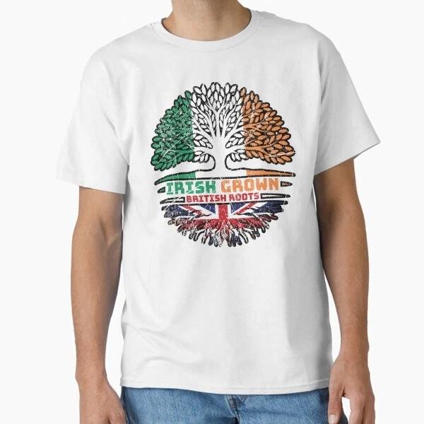 Uk United Kingdom British Irish Ireland Tree T shirt Made in US/AUS Size S-2XL S