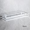 Tuqiu Bathroom Shelf Wall Mounted Bathroom Storage Organizer Holder Corner Shelf  White Aluminum Bath Shower Shelf