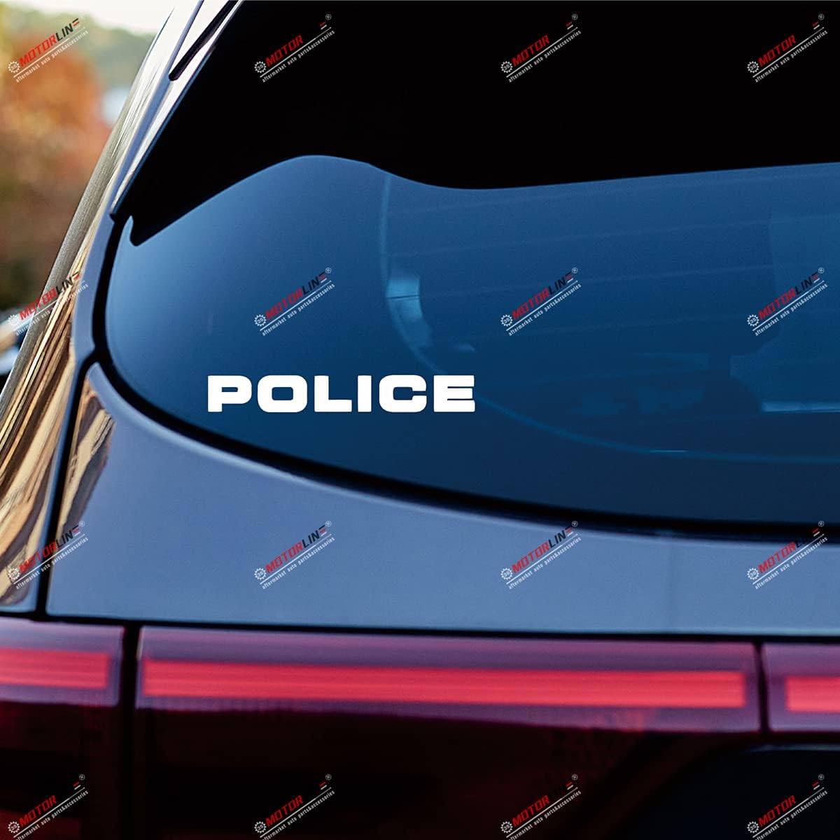 

(2) 6 Police Decal Sticker Car Vinyl Windows die Cut no bkgrd White sda2