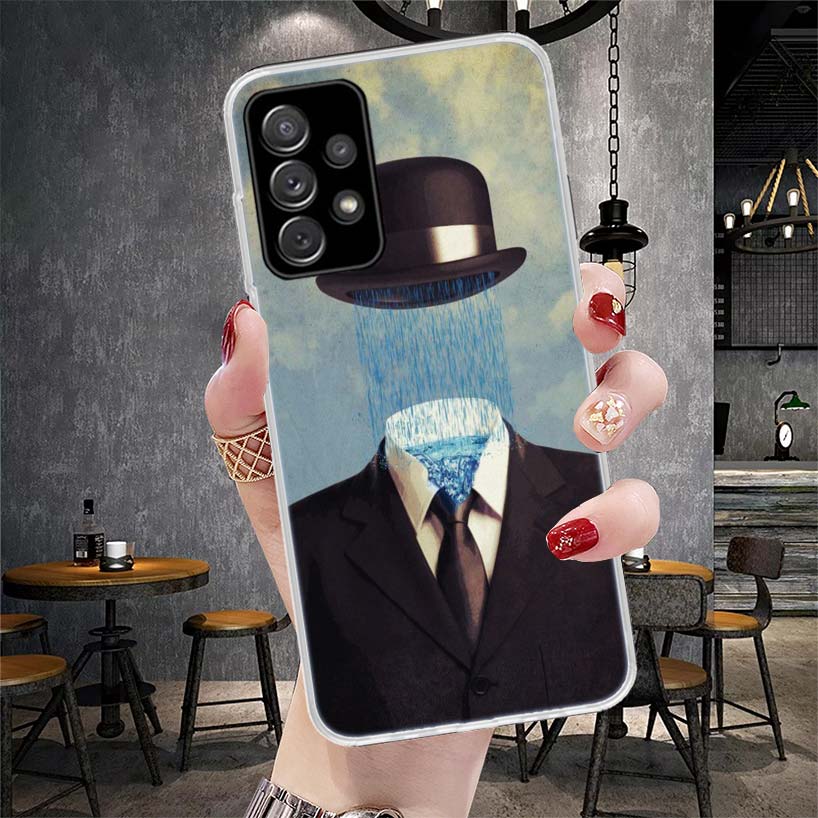 Rene Magritte Art Soft Phone Case For Samsung Galaxy A12 A22 A32 A52 A72 A02S A51 A50S A71 A70 A31 A20S Note 20 Ultra S10 A10S G