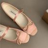 Fashion IPPEUM Women Ballet Flats Satin Square Toe Ballerinas Zapatos Mujer Mary Janes Shoes For Women