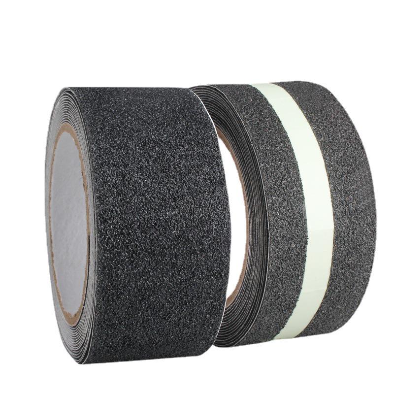 Black & Yellow Extra Adhesive Anti-slip Tape - PVC, Two-color, Frosted, Thickened, Twill Design for Stairs and Steps