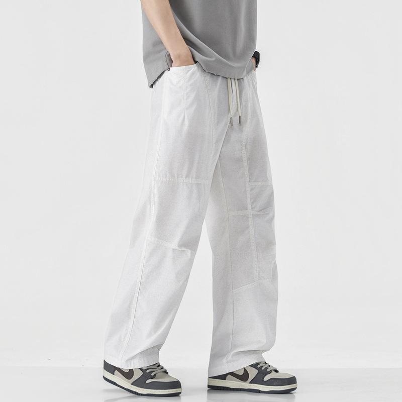 American tooling paratrooper pants deconstruction white casual pants men's new loose and comfortable tooling pants wholesale