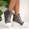 Fashion Letter Printing Wedge Sneakers for Women Fashion High Top Casual Sports Shoes Woman Non Slip Lightweight Walking Shoes Plus Size