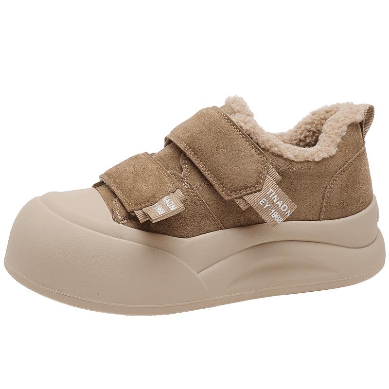 

Осенне-зимняя новинка Майяра ретро мода универсальная студенческая обувь в стиле колледжа с двойной липучкой повседневная обувь с толстой подошвой женская 40