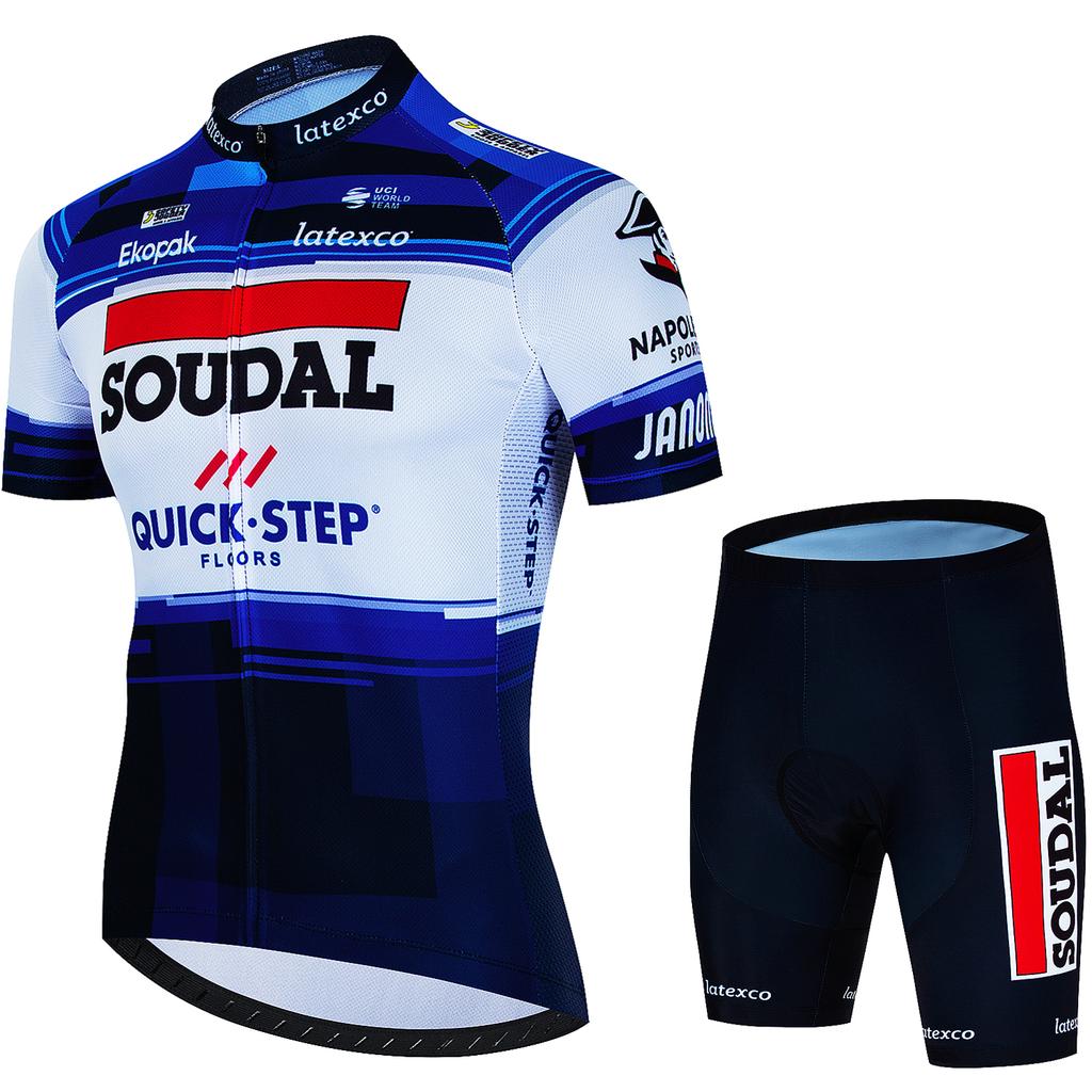 Heren Wielerkleding Set Quick Step Kleding 2026 Fietsen Kleding Zomer Fiets Jersey Fietsjas Man Lente Korte Broek Koersbroek