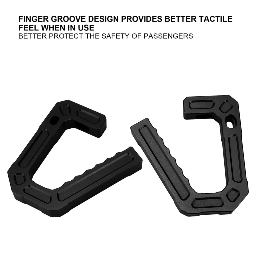 KIMISS Wrangler JK Aluminum Alloy Front Grab Handle Replacement (2007-2018) - Gripper Design for Stability and Convenience (Black)