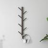Wooden Wall Hanging Coat Rack Entry Porch Living Room Bedroom Furniture Metal Hangers House Decoration Tree Clothes Organization