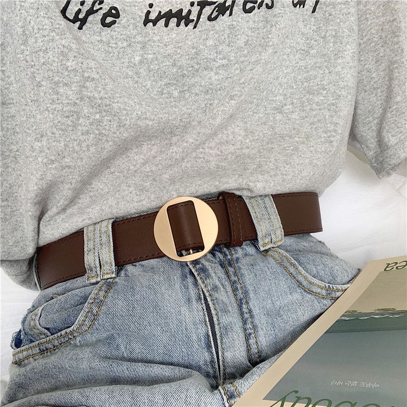 Nohole Automatic Chic Buckle Belt For Women In Retro Style Perfect For Denim And Looks Casual