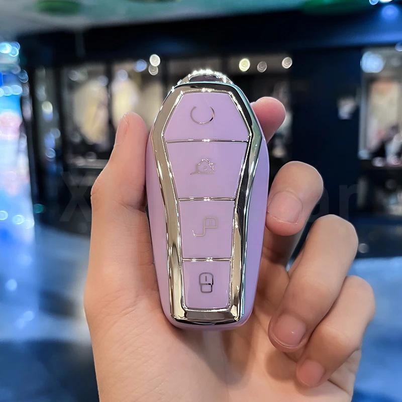 

Tpu Car Key Case Cover Protector Auto Shell Fob Holder For Byd Han Ev Tang Dm Qin Plus Song Pro Max Yuan Dolphin Buckle