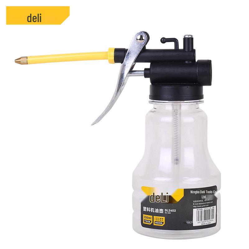 Deli Transparent 250ml Yellow Plastic Oil Can DL2402