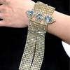 European Luxury Crystal Water Drop Tassel Bracelet Women’s Accessories