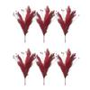 6 Pcs Peacock Grass Artificial Plants Pampas Grass Reed Flower Arrangement Home Bedroom Wedding Decorations Fake Flowers