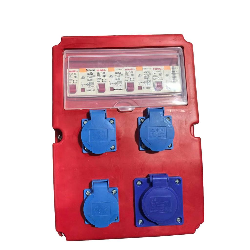 Compact Industrial Power Strip with RCD and Display for Construction Sites