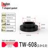 T-Shaped Nylon Gasket Ring Screw Shaft Sleeve with Concave-Convex Insulation Pad M2