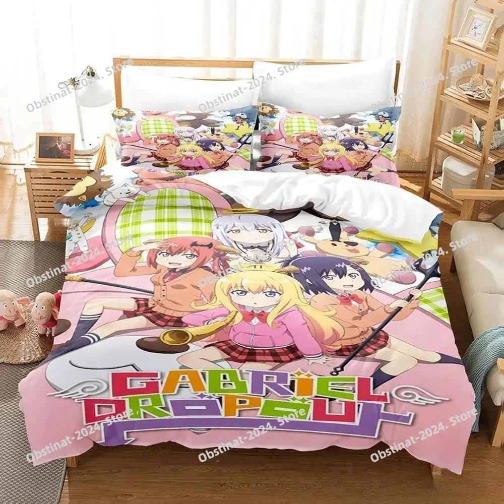 3D Cartoon Kawaii Gabriel Dropout Bedding Set Print Bed Set Duvet Cover Sheet Pillowcase Soft Quilt Cover Full Queen King Size