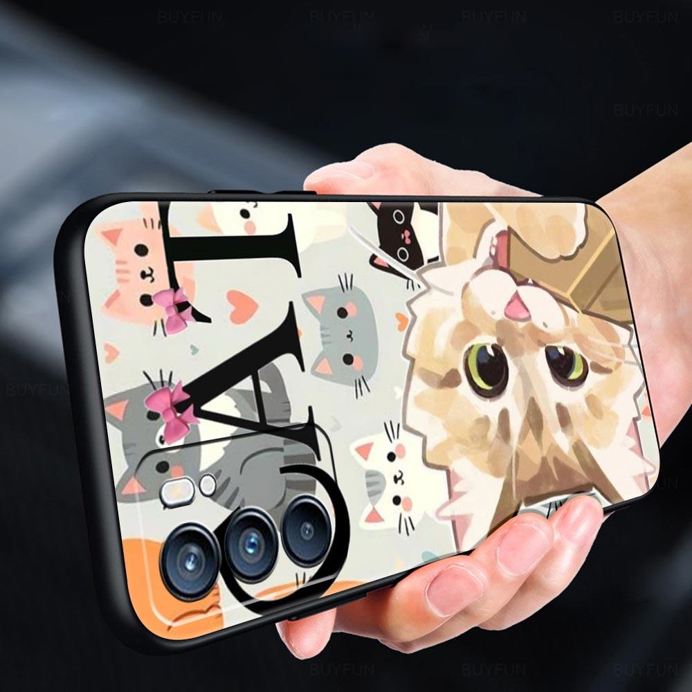 Abstract Creative Cat Line Phone Case For Oppo Reno 13 12 11 10 7 F Find X5 X6 A98 A80 A79 A78 A57 A54 A31 A17 Pro 5G Soft TPU