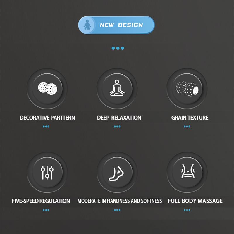 Rechargeable 5 Gears Vibrating Massage Ball Portable Peanut Massager Vibrating Foam Roller For Fitness Mobility Yoga Relaxation