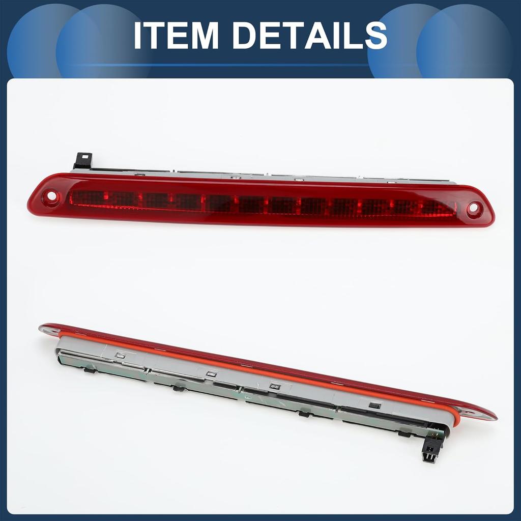LED Third Brake Light Compatible for MercedesBenz Sprinter 2500 3500 2014-2023, Waterproof Plastic Red Housing 3rd High Mounted Stop Lamp Rear Center