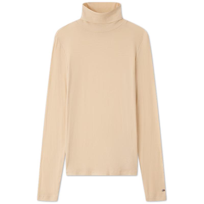 Tommy Hilfiger Women s Lyocell Blend High-Neck Long Sleeve T-Shirt M