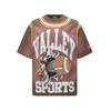 2025 Amerikanische trendige Marke Vall gewaschen alt bedrucktes kurzärmeliges Hip-Hop lockeres Streetwear-T-Shirt für Männer und Frauen